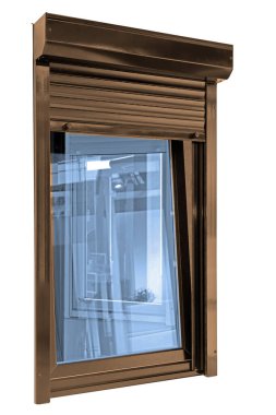 Modern kapalı pencere mimarisi dış cephe duvarı ve cam yansıması