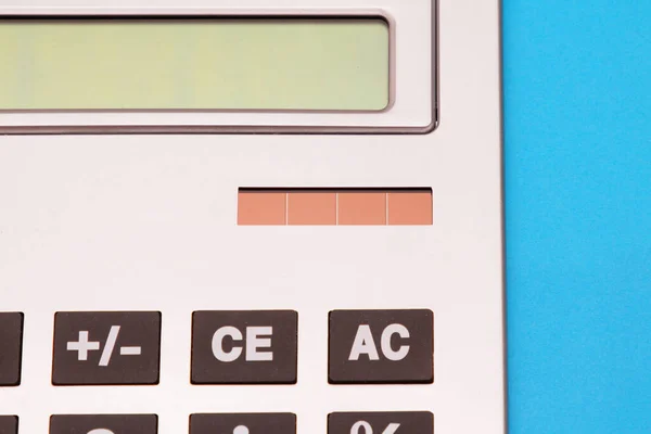Detail Modern Electronic Calculator Powered Solar Cell — Stock Photo, Image