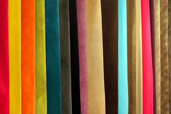 Образцы Цветных Образцов Материалов Швейной Промышленности — стоковое фото