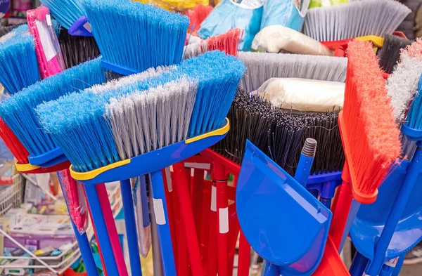 Mops Sponges Used Household Cleaning Sold Market — Stock Photo, Image