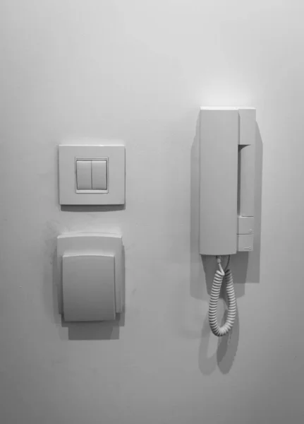 Modern Intercom System Apartment Entrance Corridor — ストック写真