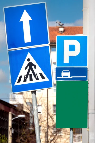Transportation Traffic Signs Urban Street — Stock Photo, Image