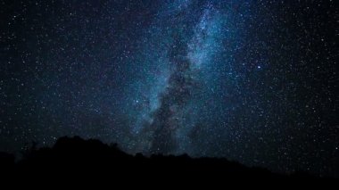 gece gökyüzü, parlak yıldızlar ve Samanyolu