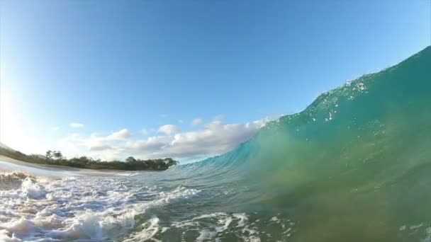 Vague bleue géante de l'océan — Video