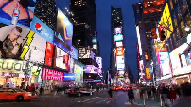 Times Square in New York City — Stock Video