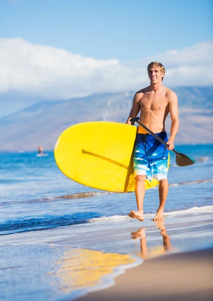Man with Stand Up Paddle Board — Stock Photo, Image