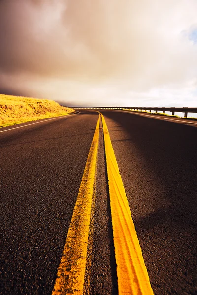 Atardecer carretera — Foto de Stock