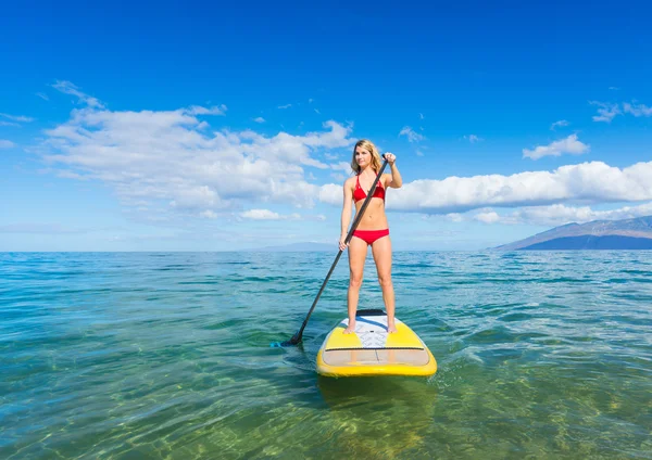 Stand Up Paddle Surfing In Hawaii — Stock Photo, Image