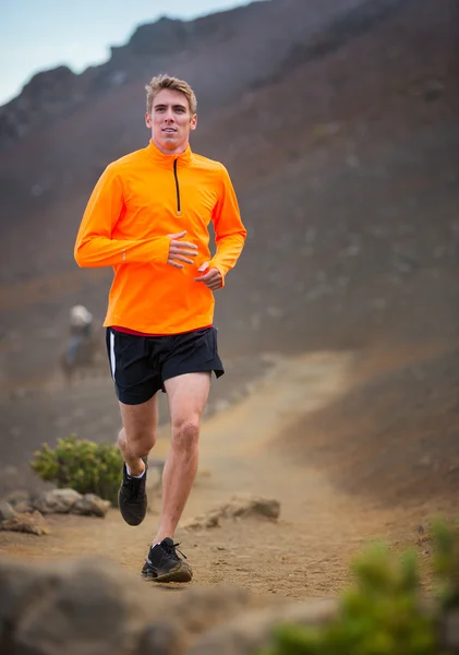 Atletický muž běh, jogging, školení — Stock fotografie