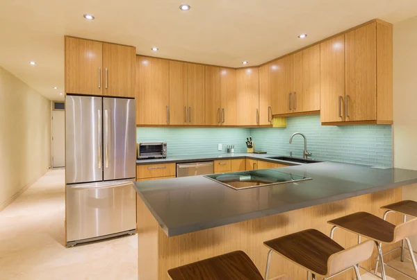 Interior de la cocina, Arquitectura de diseño moderno —  Fotos de Stock