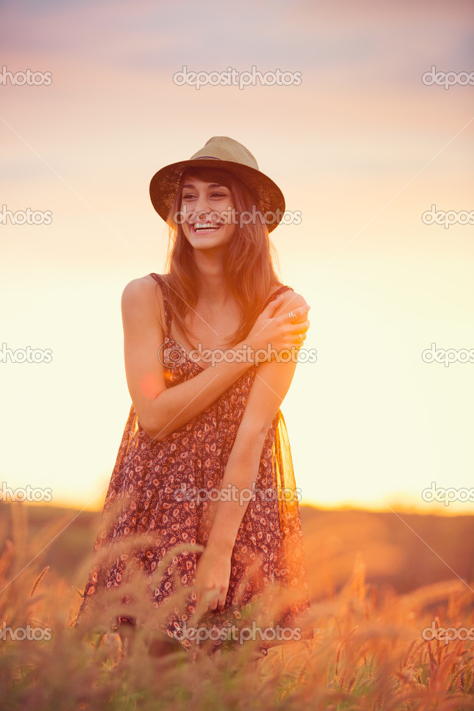 Woman in field