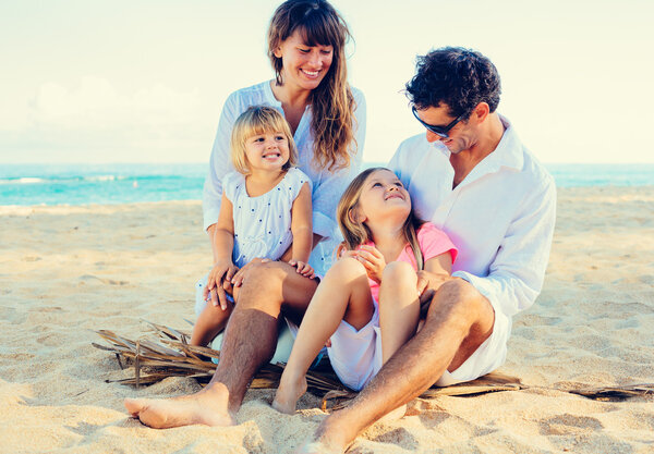 Happy Family at the Beach