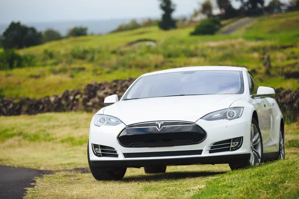 stock image Tesla Motors model S sedan