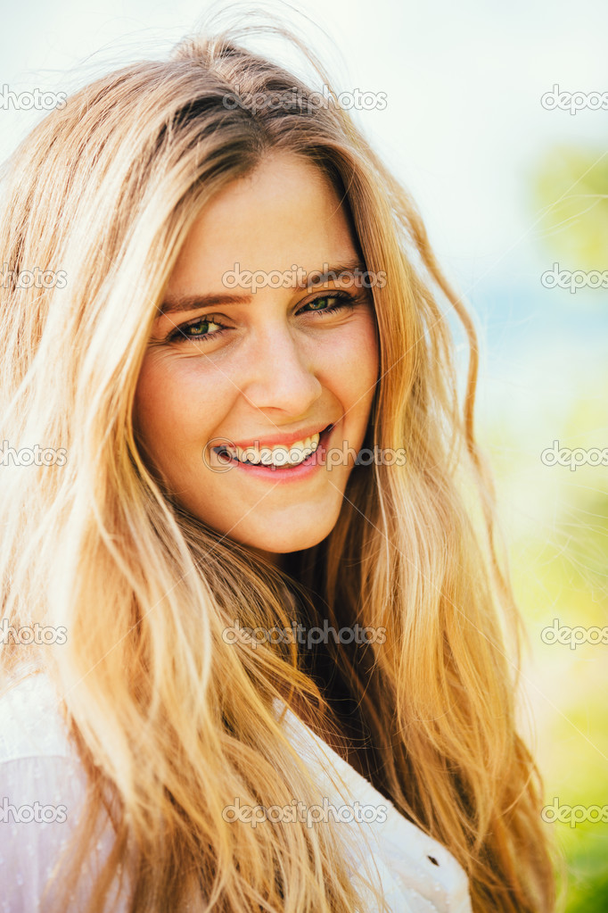 Portrait of beautiful blond girl