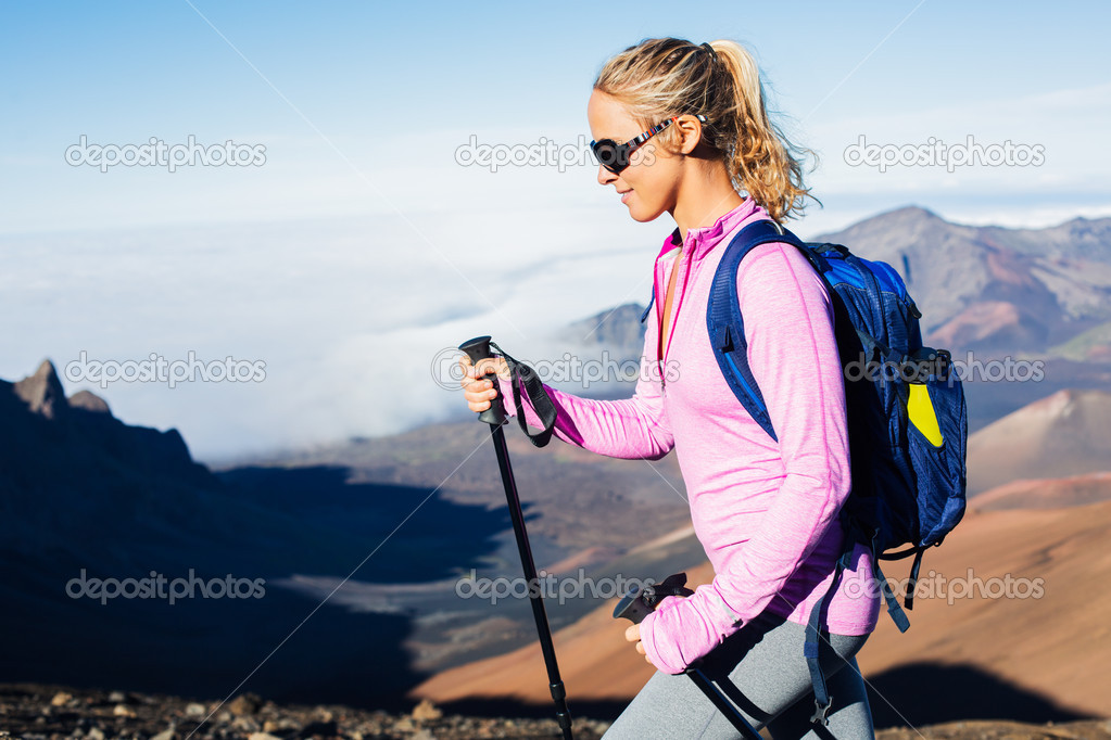 Woman hiking
