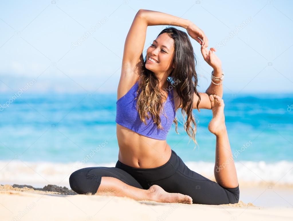 Woman in yoga pose