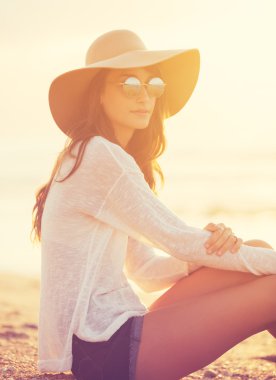 genç kadının moda portre