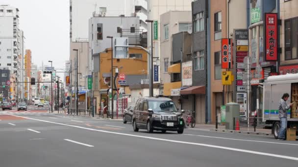 Abril 2019 Tokio Japón Video Calle Con Mucho Tráfico Centro — Vídeos de Stock