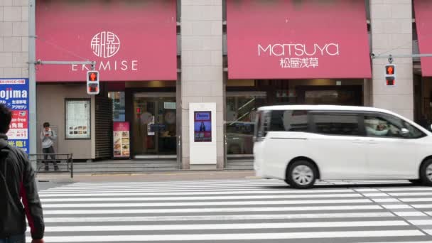 April 2019 Tokio Japan Video Der Verkehrsreichen Straße Stadtzentrum Von — Stockvideo