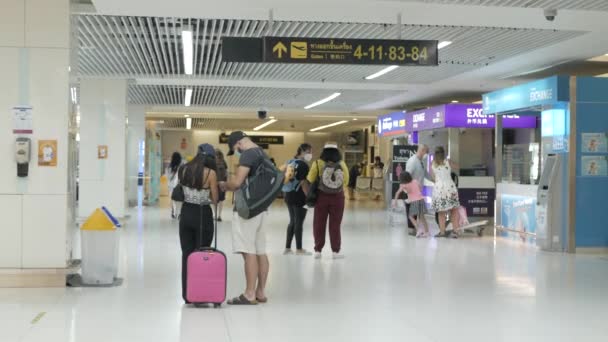 December 2021 Phuket Airport Thailand Landschap Vertrekkende Terminal Gebied Phuket — Stockvideo