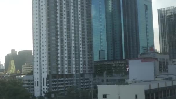 December 2021 Bangkok Thailand Landschap Uitzicht Bangkok Wolkenkrabber Winter — Stockvideo