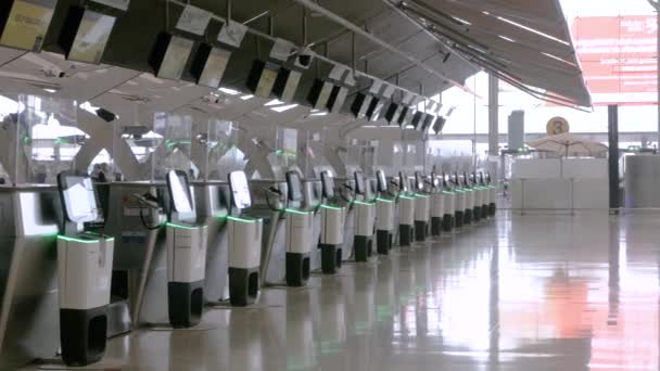 Mars 2022 Bangkok Thailand Pov Inne Flygplatsens Avgångsterminal Suvannabhumi Flygplats — Stockvideo
