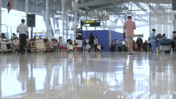 Mars 2022 Bangkok Thaïlande Point Vue Intérieur Terminal Départ Aéroport — Video