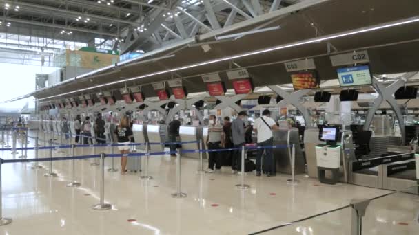 Mars 2022 Bangkok Thaïlande Point Vue Intérieur Terminal Départ Aéroport — Video