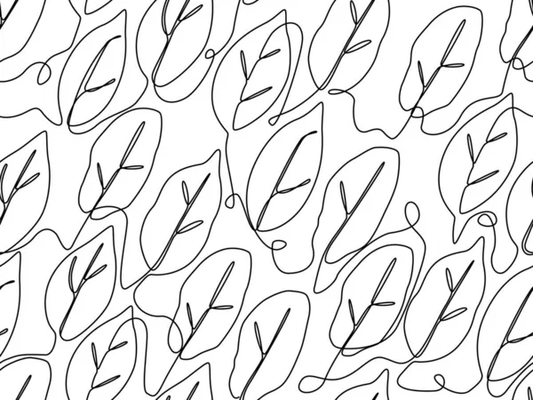 Botanik arkaplan için çizik biçiminde ağaç yapraklarının kusursuz bir tasarımı