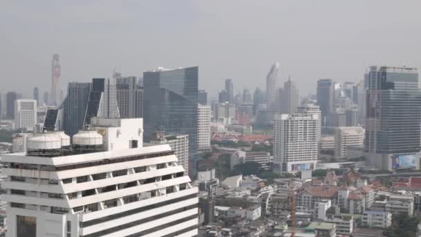 December 2021 Bangkok Thailand Fågelperspektiv Bangkok Staden Från Himlen — Stockvideo