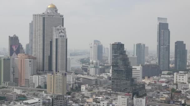 December 2021 Bangkok Thailand Bird Eye View Bangkok City Sky — ストック動画