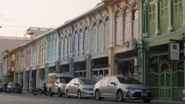 Abril 2022 Phuket Tailândia Vista Paisagem Famoso Edifício Histórico Arquitetura — Vídeo de Stock