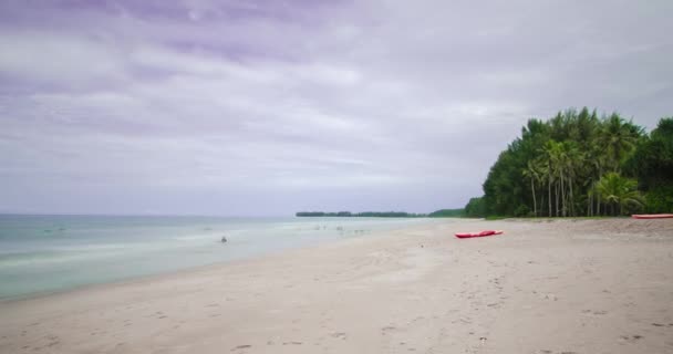 Time Lapse Tropical Sea Beach Landscape Light Nature Cloudscape Sky — Stockvideo