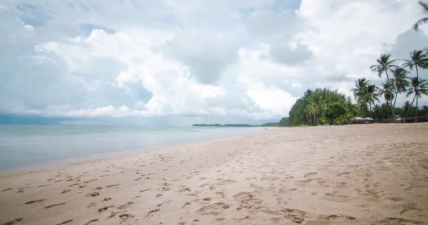 Time Lapse Tropical Sea Beach Landscape Light Nature Cloudscape Sky — Stock Video