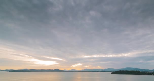 Time Lapse Tropical Sea Beach Landscape Light Nature Cloudscape Sky — Vídeos de Stock
