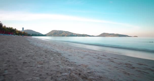 Time Lapse Tropical Sea Beach Landscape Light Nature Cloudscape Sky — Stock video