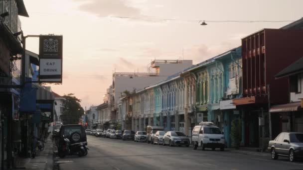 April 2022 Phuket Thailand Landschap Uitzicht Het Beroemde Historische Herenhuis — Stockvideo