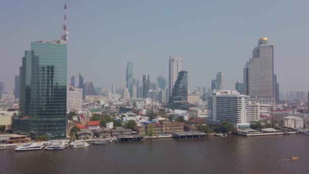 March 2022 Bangkok Thailand Slowmotion View Chao Phraya River Bangkok — Stok video