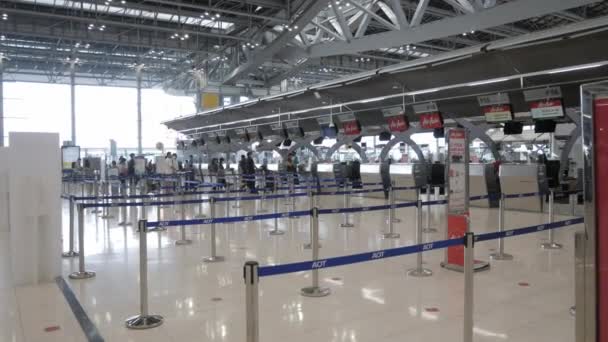 Mai 2022 Bangkok Thaïlande Pov Intérieur Terminal Départ Aéroport Aéroport — Video