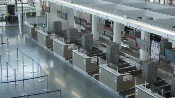 2022年5月12日 泰国普吉普吉国际机场 由于考夫 19型禽流感爆发 国际航站楼内白天没有人 普吉机场关闭 — 图库视频影像