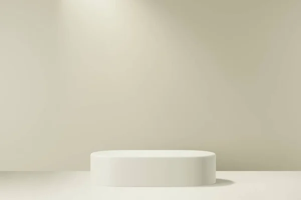 Ürün yerleştirme için asgari tasarım için podyum sahne gösteriminin 3d görüntülenmesi. 