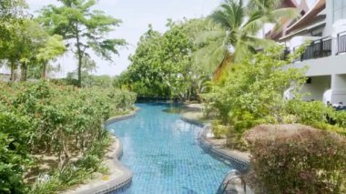 May 1,2022: Khaolak, Phang Nga,Thailand: view of the luxury hotel resort in thailand with sunny summer weather blue sky. JW Marriott Khaolak hotel