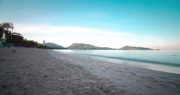 Time Lapse Tropical Sea Beach Landscape Light Nature Cloudscape Sky — Vídeo de Stock