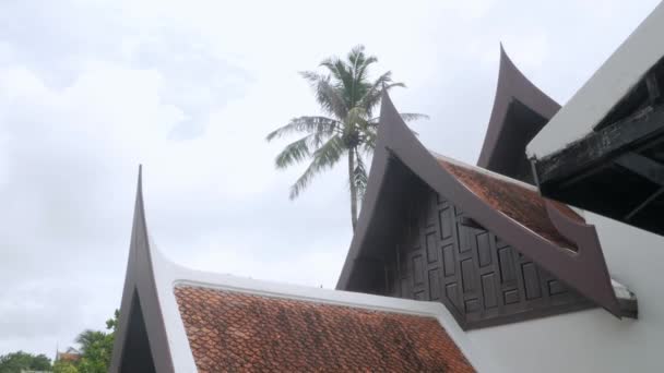 View Thai Style Architecture Building Marriott Khaolak Resort Spa — Vídeo de Stock