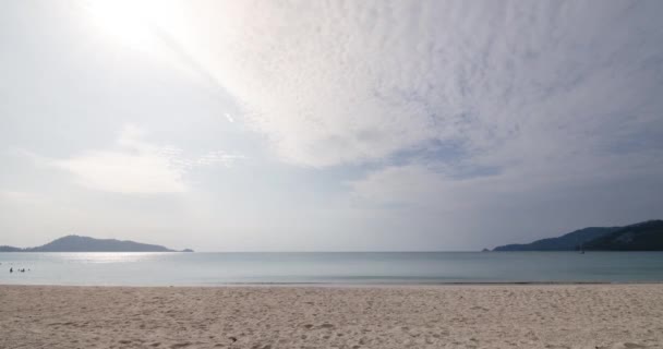 Timelapse Summer Video Beach Sunshine Daytime White Sand Beach Peaceful — Video Stock