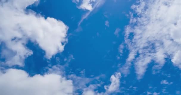 Vídeo Timelapse View Moving Cloud Blue Sky Céu Bonito Com — Vídeo de Stock