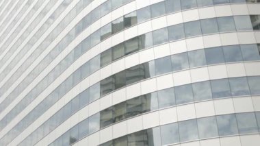 view of the glasses building reflection highrise office in the city center