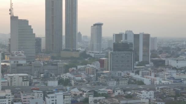 2021 December Bangkok Thailand Fågelperspektiv Bangkok Staden Från Himlen — Stockvideo