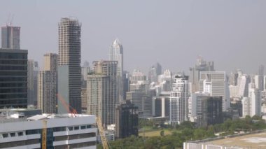 April15,2022:Bangkok,Thailand: Bird eye view of the bangkok city from the sky in summer time