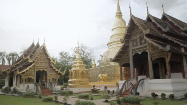 July 2022 Chiangmai Thailand Beautiful View Wat Phra Singha Temple — ストック動画